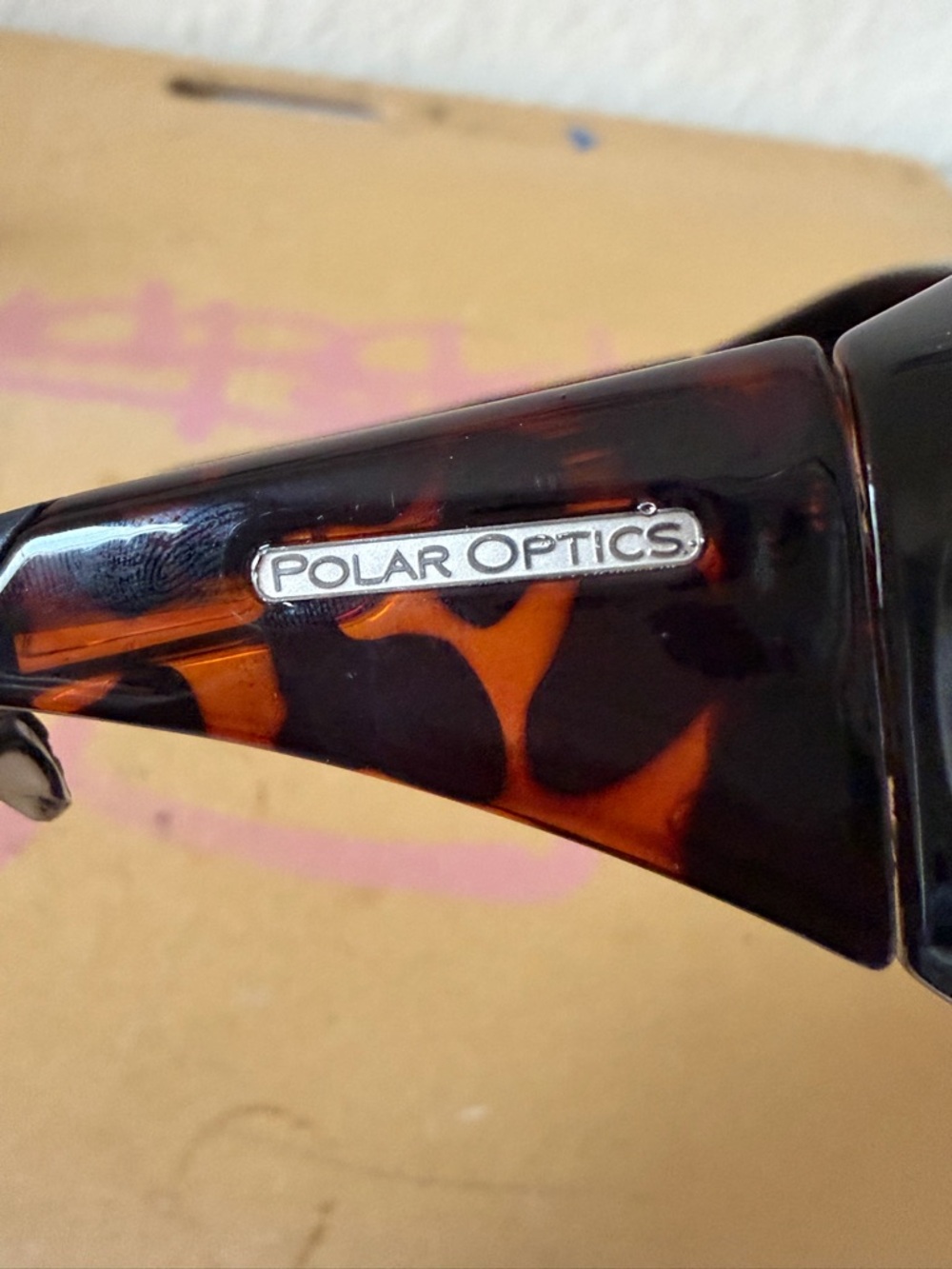 Oversized Black Sunglasses Tortoise Shell Brown Tinted Lenses - Picture 3 of 3